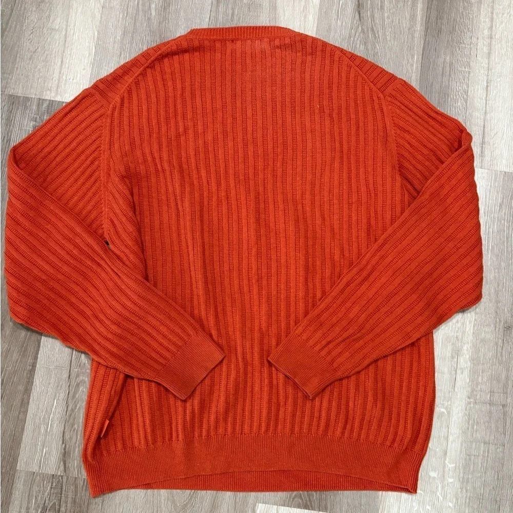 Nautica Men's Vibrant Orange Crewneck Sweater